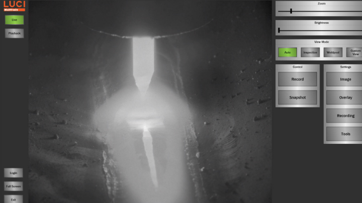 Figure 1: The UI for a welding inspection application using a GPU to achieve fast image processing speeds.
