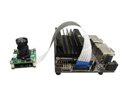 Figure 3: Offered in color, monochrome, NIR, and raw Bayer formats, e-con Systems embedded vision cameras are designed for use with embedded vision development kits like NVIDIA&rsquo;s Jetson Nano, pictured here.