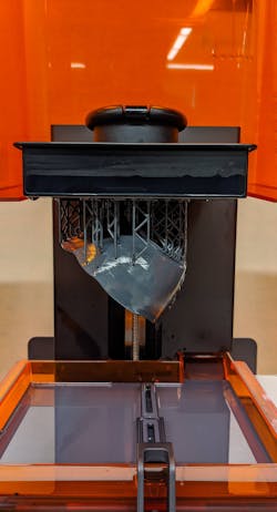 Figure 3: Seikowave engineering manager Shawn Thomas developed an easily modifiable base design for the custom fabricated component. Figure 3: Seikowave engineering manager Shawn Thomas developed an easily modifiable base design for the custom fabricated component.