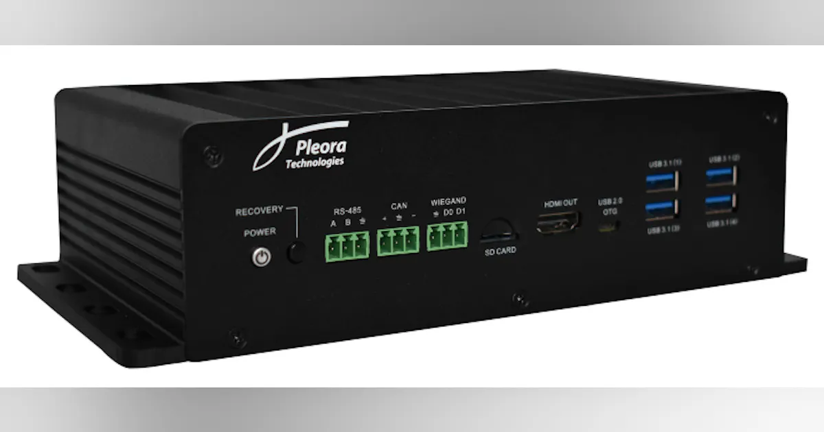 pleora AI gateway no code inspection plug in | Vision Systems Design