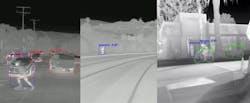 Figure 1: Advanced driver assistance systems are appropriate for deep learning segmentation routines that locate and identify objects, for instance pedestrians and other vehicles.