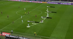 The TRACAB system is most widely used by European football leagues. Each player is tracked individually during a match, allowing coaches to analyze player performance and broadcasters to highlight plays.