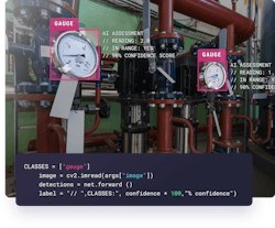 Figure 3: Vinsa’s software uses deep learning frameworks like YOLO and Inception and train over a period of 30 to 45 days before accomplishing tasks like reading analog gauges. Figure 3: Vinsa’s software uses deep learning frameworks like YOLO and Inception and train over a period of 30 to 45 days before accomplishing tasks like reading analog gauges.