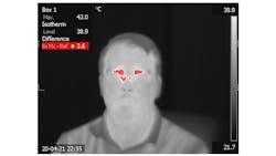 Figure 1: Non-contact thermal imaging has emerged as a popular method for checking someone’s temperature. Figure 1: Non-contact thermal imaging has emerged as a popular method for checking someone’s temperature.