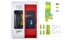 Figure 1: Capture 3D's ATOS ScanBox automated 3D scanning and inspection solution measuring an aerospace turbine blade for trend and statistical process control analysis. Figure 1: Capture 3D's ATOS ScanBox automated 3D scanning and inspection solution measuring an aerospace turbine blade for trend and statistical process control analysis.
