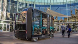 The Olli 2.0 autonomous vehicle. The Olli 2.0 autonomous vehicle.