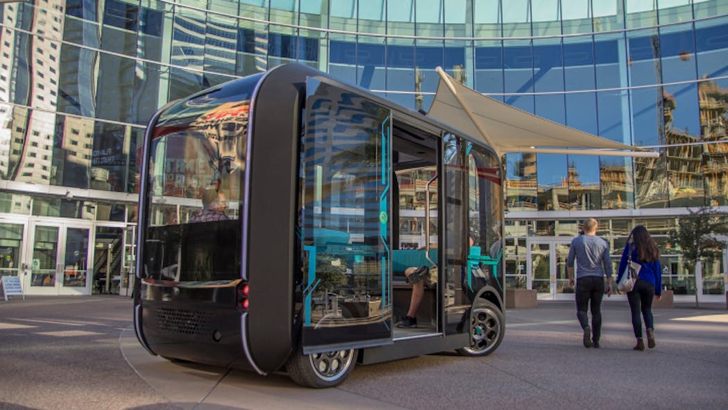 The Olli 2.0 autonomous vehicle.