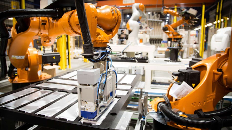 3D vision guided robot automates battery production process