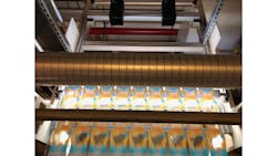 PackFlow uses line scan cameras and proprietary software to inspect printed plastic at speeds of 1000 ft./minute. PackFlow uses line scan cameras and proprietary software to inspect printed plastic at speeds of 1000 ft./minute.