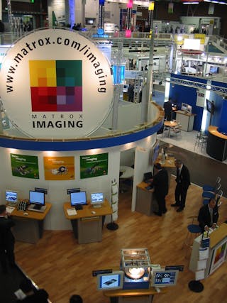 Matrox Imaging prepares for the VISION Show in Stuttgart, Germany in 2003.