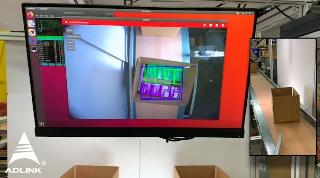Figure 1: The ADLINK smart pallet system uses color to identify different varieties of Girl Scout cookies.