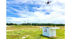 American Robotics Scout Drone Landing On Scout Base