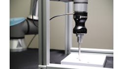 Figure 1: Vertical AIT&apos;s pick-and-place application features a custom-designed, patent-pending gripped mounted on a cobot arm. Image courtesy of Vertical AIT.