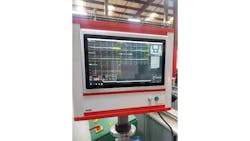Figure5: Shown is an HMI in use at Worldwide Glass Resources. VialChecker system HMIs ship with 22- or 24-in. screens. (Photo courtesy of Worldwide Glass Resources.) Figure5: Shown is an HMI in use at Worldwide Glass Resources. VialChecker system HMIs ship with 22- or 24-in. screens. (Photo courtesy of Worldwide Glass Resources.)