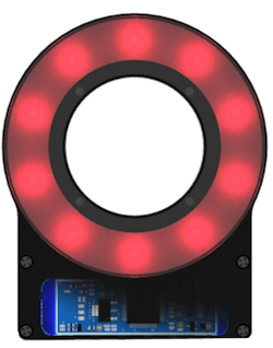 Figure 8: iBlueDrive lights, by DCM Sistemes, have only a single multifunctional control terminal, whether they are monochrome, RGB, or multisector device. Connection can be done directly to the camera or to the trigger signal such as photocell, inductive sensor, or automaton output. (Photo courtesy of DCM Sistemes.) Figure 8: iBlueDrive lights, by DCM Sistemes, have only a single multifunctional control terminal, whether they are monochrome, RGB, or multisector device. Connection can be done directly to the camera or to the trigger signal such as photocell, inductive sensor, or automaton output. (Photo courtesy of DCM Sistemes.)