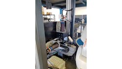 Figure 2: Skye Automation developed an inspection station where one camera looks down from the top and another from the side, delivering two views of the same part for inspection. Figure 2: Skye Automation developed an inspection station where one camera looks down from the top and another from the side, delivering two views of the same part for inspection.