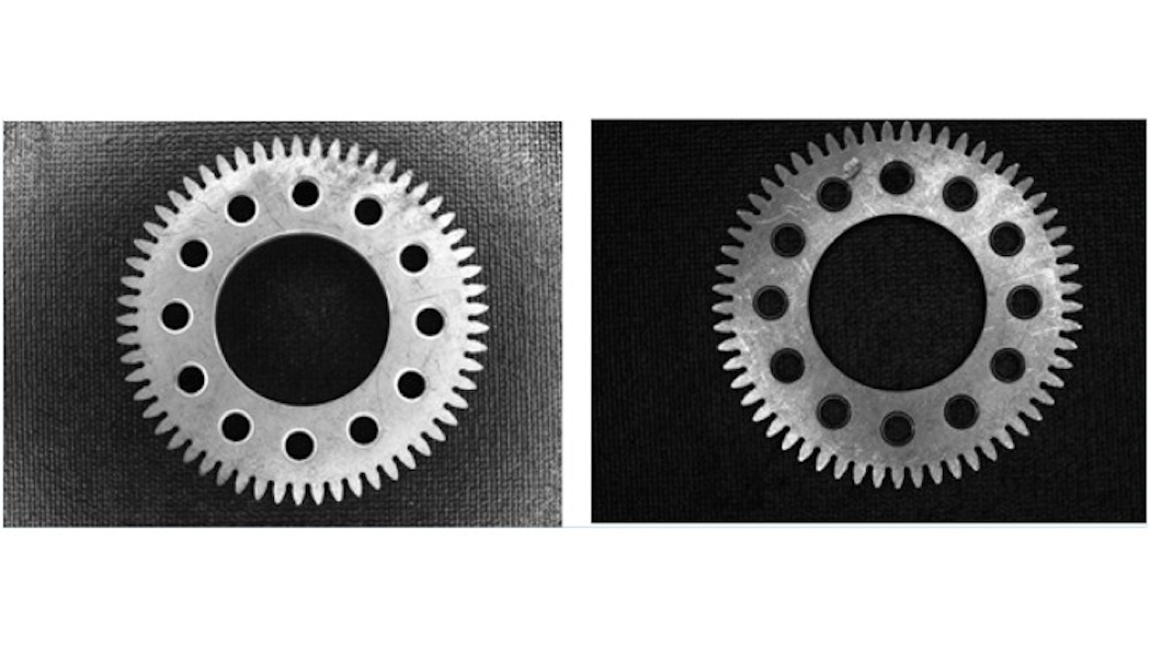 图 1：左侧的图像显示无瑕疵，右侧的图像清楚地显示了缺陷。