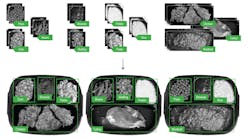 Figure 1: With as few as three–five images for each possible class, an edge learning system can be trained to classify each section of a frozen meal tray. (Photos courtesy of Cognex.) Figure 1: With as few as three–five images for each possible class, an edge learning system can be trained to classify each section of a frozen meal tray. (Photos courtesy of Cognex.)
