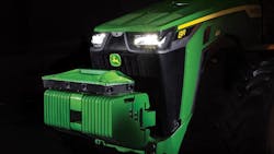 The autonomous tractor has six pairs of stereo cameras, which enables 360-degree obstacle detection and the calculation of distance. Images captured by the cameras are passed through a deep neural network that classifies each pixel in approximately 100 milliseconds and determines if the machine continues to move or stops. The autonomous tractor has six pairs of stereo cameras, which enables 360-degree obstacle detection and the calculation of distance. Images captured by the cameras are passed through a deep neural network that classifies each pixel in approximately 100 milliseconds and determines if the machine continues to move or stops.