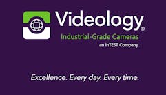 Videology Logo With Tagline Purple Background