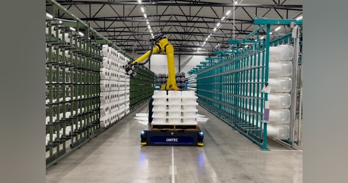 Robotic System Loads Bobbins in Textile Manufacturing Process | Vision ...