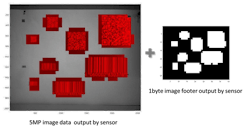Figure 3. Automatic barcode location in Teledyne e2v Snappy5M sensor. Figure 3. Automatic barcode location in Teledyne e2v Snappy5M sensor.