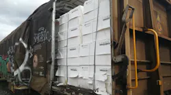 Figure 1: The text printed on the sides of pulp bales is often obscured during transport, so conventional OCR was limited for this application. ID 99452390 © Fcobosp | Dreamstime.com