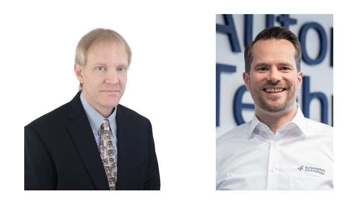 Chris Mc Loone, Editor in Chief, Vision Systems Design and Daniel Seiler, CEO, AT - Automation Technology