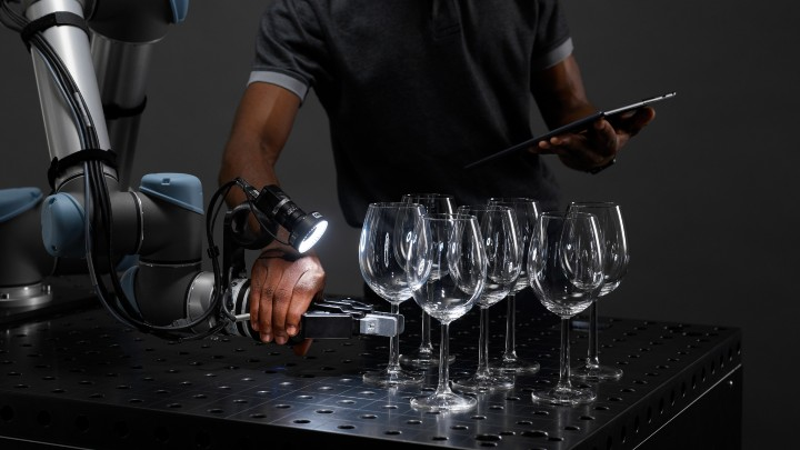 Figure 1: For 3D problems, feature detection needs to be performed on depth images, typically point clouds, created by dual-camera stereo systems or time-of-flight-based cameras that emit infrared light and measure the time it takes the reflection to arrive back at the camera. (Images courtesy of Micropsi Industries.)