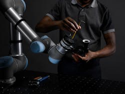 Figure 2: To get started with the MIRAI system, designers simply connect the robot, the F/T sensor, the camera(s), and the MIRAI controller. Set up time typically takes 30-45 minutes. Figure 2: To get started with the MIRAI system, designers simply connect the robot, the F/T sensor, the camera(s), and the MIRAI controller. Set up time typically takes 30-45 minutes.