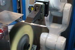 Ross-1 robot picks knives up by the blade rather than the handle, which provides for increased stability and precision during the sharpening process. Ross-1 robot picks knives up by the blade rather than the handle, which provides for increased stability and precision during the sharpening process.