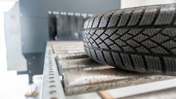 TireTech's TRMS inspection system gathers data from tires to determine whether they more life or needs to be repurposed TireTech's TRMS inspection system gathers data from tires to determine whether they more life or needs to be repurposed
