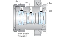 Figure 4: A lens with stabilized ruggedization is composed of optical elements that are all glued in place. Figure 4: A lens with stabilized ruggedization is composed of optical elements that are all glued in place.