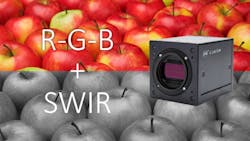 Figure 5: SWIR camera from JAI simultaneously captures RGB and SWIR image data.