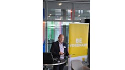 Figure 1: Mark Williamson, Chairman of the Board of VDMA Machine Vision, presents information on market forecasts for Europe during a press briefing about the upcoming VISION trade fair (October 8-10) in Stuttgart, Germany. Figure 1: Mark Williamson, Chairman of the Board of VDMA Machine Vision, presents information on market forecasts for Europe during a press briefing about the upcoming VISION trade fair (October 8-10) in Stuttgart, Germany.