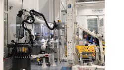 AKEOPLUS developed an inspection and installation system for Thales Alenia Space. The system utilizes machine vision and robotics to inspect and install optical solar reflectors on solar panels built for space satellites. AKEOPLUS developed an inspection and installation system for Thales Alenia Space. The system utilizes machine vision and robotics to inspect and install optical solar reflectors on solar panels built for space satellites.