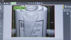 Figure 4: Federal Package trained the In-Sight 2800 from Cognex using images of deodorant containers in four categories: front good, front bad, back good, back bad.