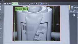 Figure 4: Federal Package trained the In-Sight 2800 from Cognex using images of deodorant containers in four categories: front good, front bad, back good, back bad. Figure 4: Federal Package trained the In-Sight 2800 from Cognex using images of deodorant containers in four categories: front good, front bad, back good, back bad.
