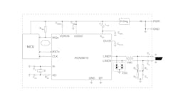 Figure 2 – NCN26010 basic block diagram showing external components Figure 2 – NCN26010 basic block diagram showing external components