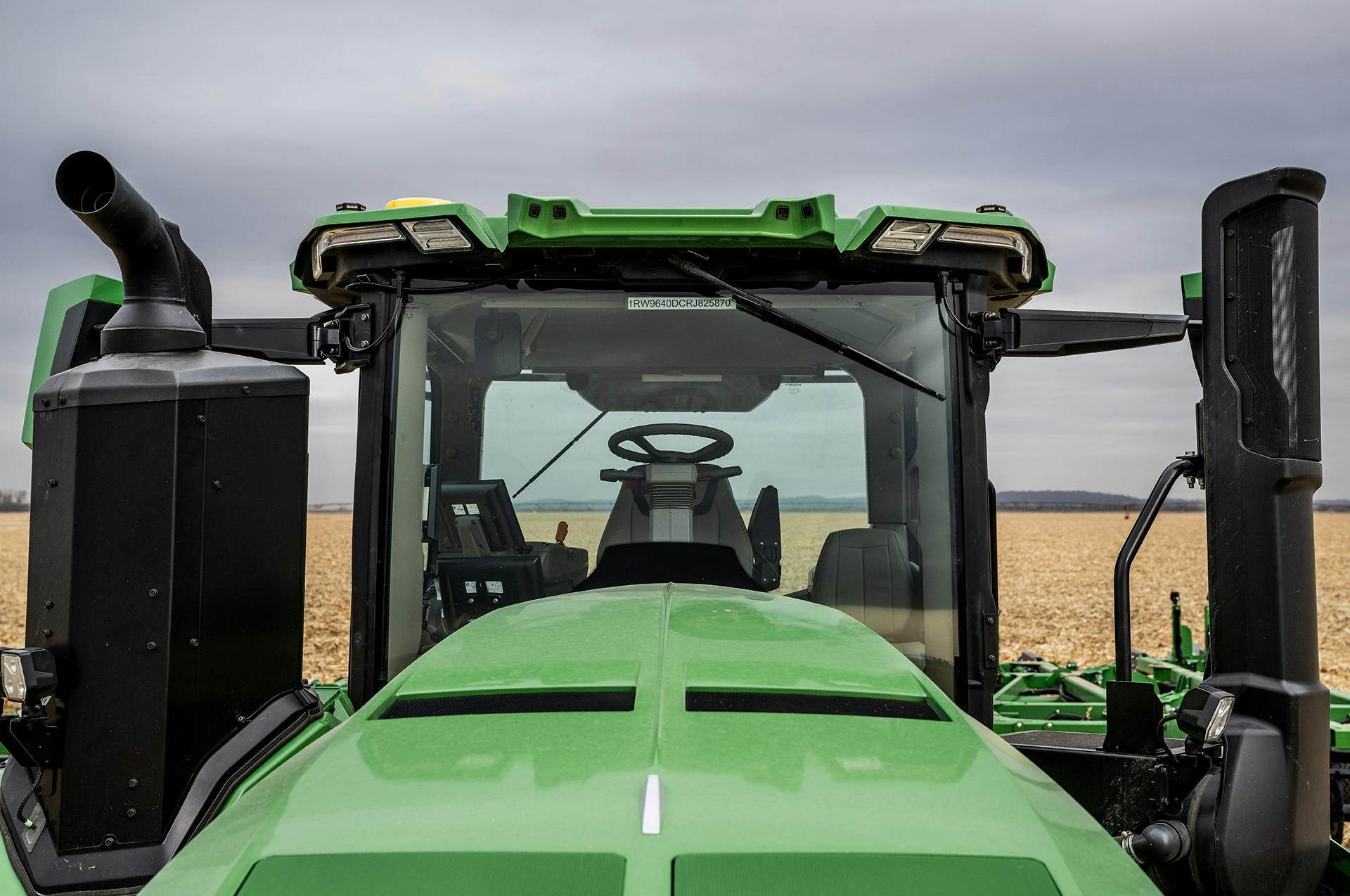 Figure 1: The Autonomous 9RX Tractor for Large-Scale Agriculture uses cameras in pods with overlapping FOV.