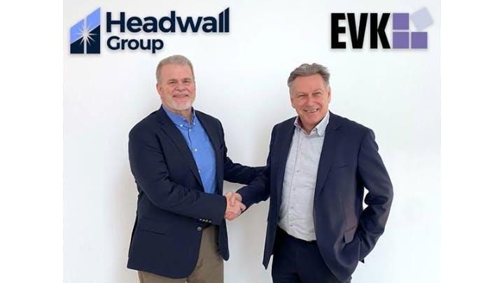Fig. 1: Headwall Group CEO Mark Willingham (left) and EVK CEO Matjaz Novak.