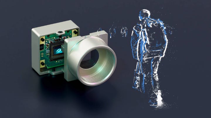 Figure 1: The amount of data generated by the event-based sensor is based on activity in the field of view (FOV) and automatically adapts as scene conditions change.