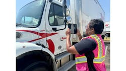 Figure 3: The same system, scaled for use at a Ryder rental yard, is installed on handheld tablet computers, allowing employees to gather and track all available inventory at the facility. Figure 3: The same system, scaled for use at a Ryder rental yard, is installed on handheld tablet computers, allowing employees to gather and track all available inventory at the facility.