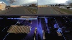 Figure 5: Outrider utilizes AI to build reinforcement learning algorithms to help autonomous yard trucks to efficiently and quickly navigate a distribution yard, decreasing trailer turn time while maintaining safety. Figure 5: Outrider utilizes AI to build reinforcement learning algorithms to help autonomous yard trucks to efficiently and quickly navigate a distribution yard, decreasing trailer turn time while maintaining safety.