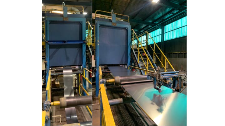 Figure 1: At TI Fluid Systems, steel strips move on a production line at a rate of 95 meters per minute, or 1,580 mm per second.