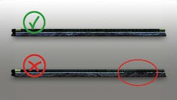 Figure 4: The AI-enabled smart-camera system determines whether the glue application on individual planks is OK or not OK. Figure 4: The AI-enabled smart-camera system determines whether the glue application on individual planks is OK or not OK.