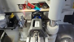 Figure 5: An IDS NXT rio camera was installed on each side of the conveyor, enabling the machine vision system to capture images of both sides of a floorboard. Figure 5: An IDS NXT rio camera was installed on each side of the conveyor, enabling the machine vision system to capture images of both sides of a floorboard.