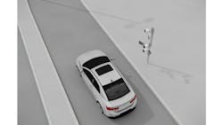 Figure 3: Rendering of a vehicle passing through the counting system. Figure 3: Rendering of a vehicle passing through the counting system.