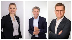 Figure 2: Basler management team as of January 1, 2026. From left: Ines Brückel (CFO), Hardy Mehl (CEO), Kai Jens Ströder (CTO). Figure 2: Basler management team as of January 1, 2026. From left: Ines Brückel (CFO), Hardy Mehl (CEO), Kai Jens Ströder (CTO).