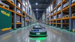 Figure 1: 3D imaging enables many use cases in industrial automation such as autonomous mobile robots transporting goods in a warehouse. Figure 1: 3D imaging enables many use cases in industrial automation such as autonomous mobile robots transporting goods in a warehouse.